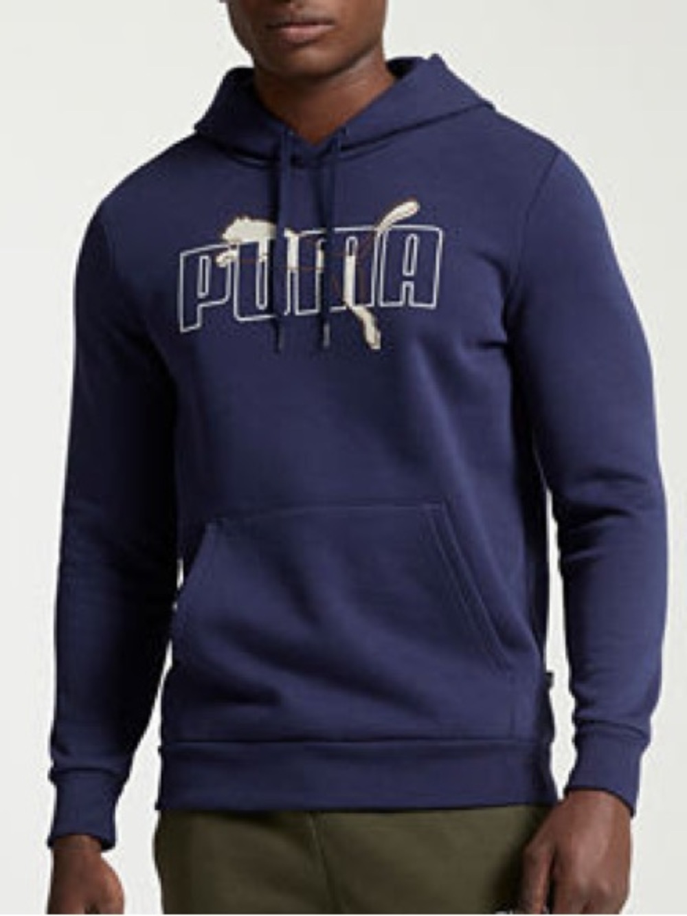 Puma Navy Blue Logo Pullover Hoodie